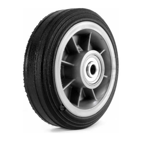 Martin Wheel Martin Wheel 6" Heavy Duty Wheel - 6 x 2.00 - 1/2" BB x 2-1/2" Centered Hub - Rib Tread ZP61RT-325